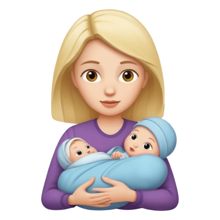 Woman is holding a baby  sticker