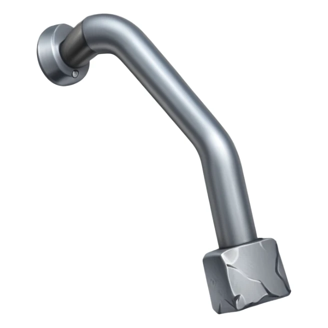 wall nail with flattened head and bent shaft, looks hammered sticker