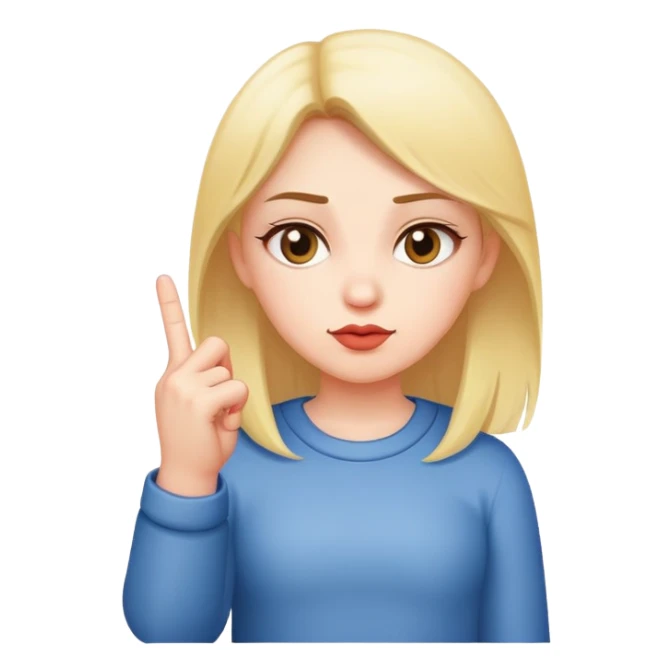 a girl with a middle finger  sticker