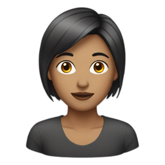 Women with short straight hair sticker