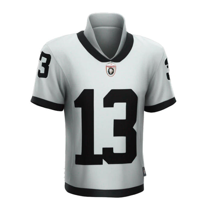 Las Vegas raiders jersey that has the number 13 sticker