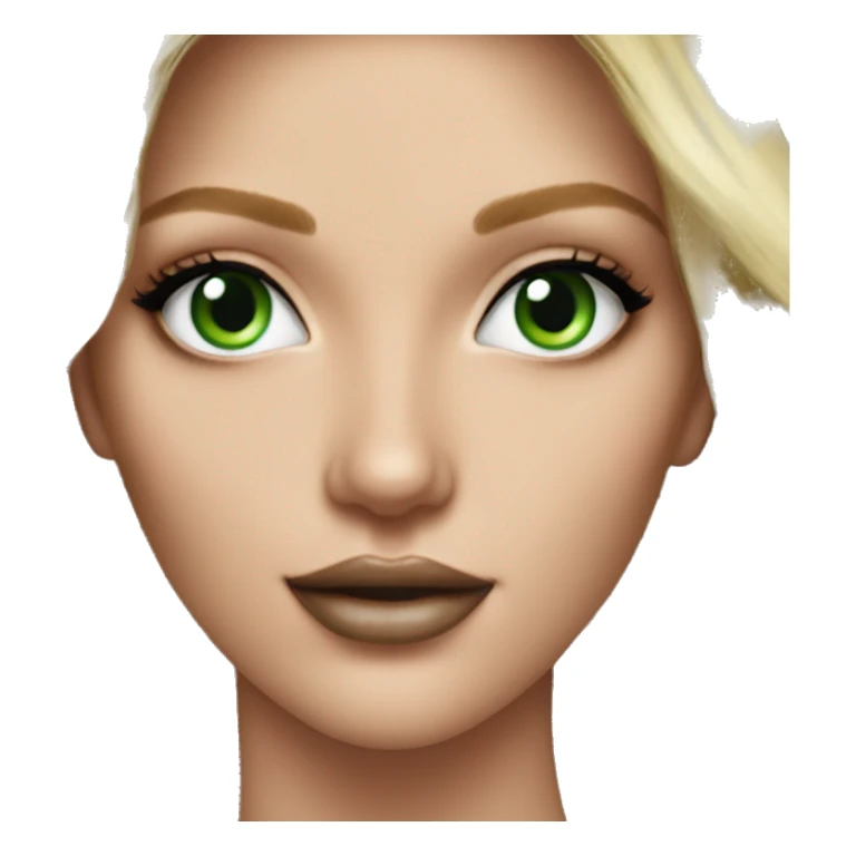 Realistic victoria secret model blonde green eyes  sticker