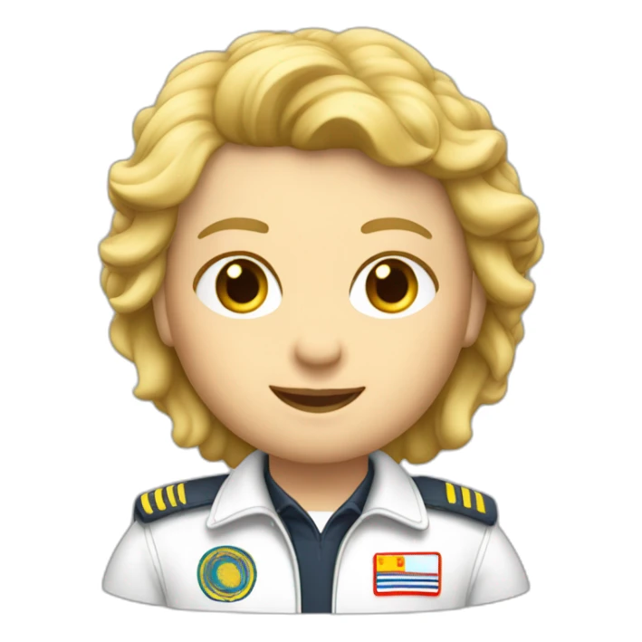 Un pilote d’avion blond au cheveux courts sticker