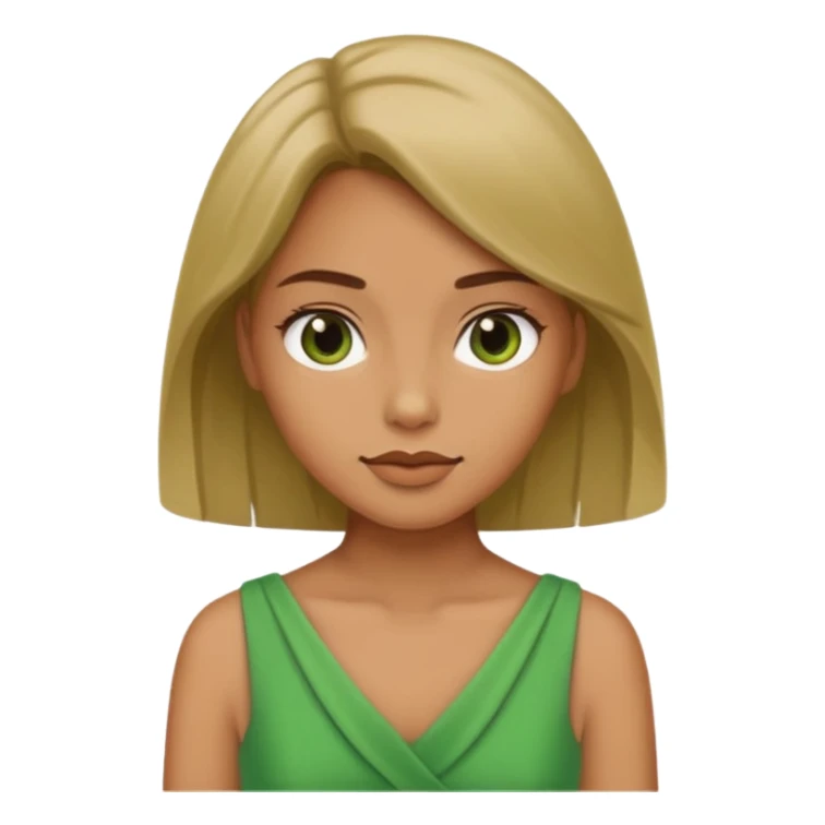 Bratz human girl green sticker