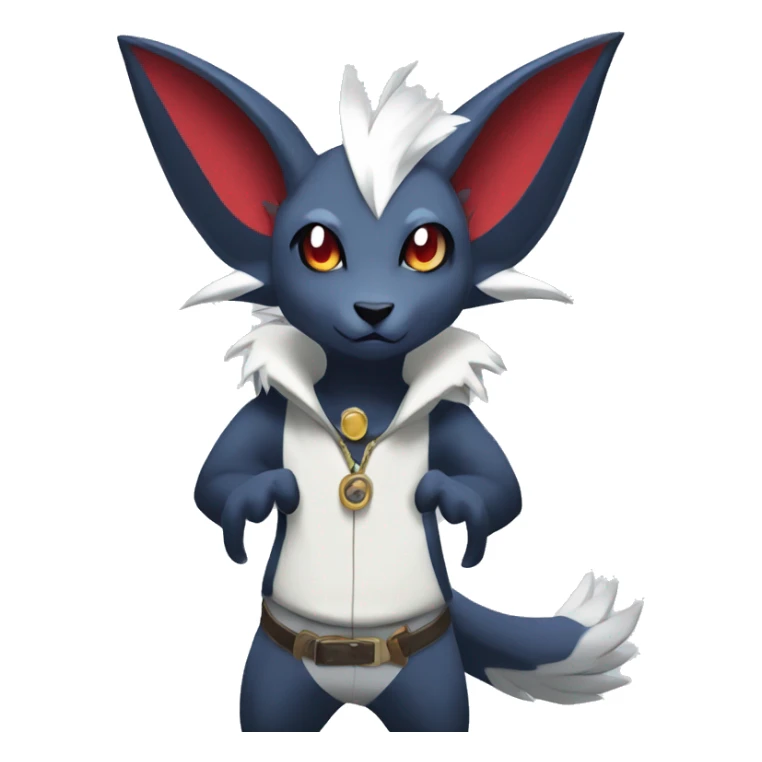 Cool Edgy Nargacuga-Absol-Zangoose-Sneasel-Quilava with a collar on, full body sticker