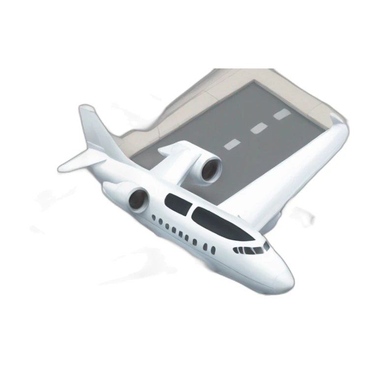 Avion qui rentre sur un bâtiment sticker