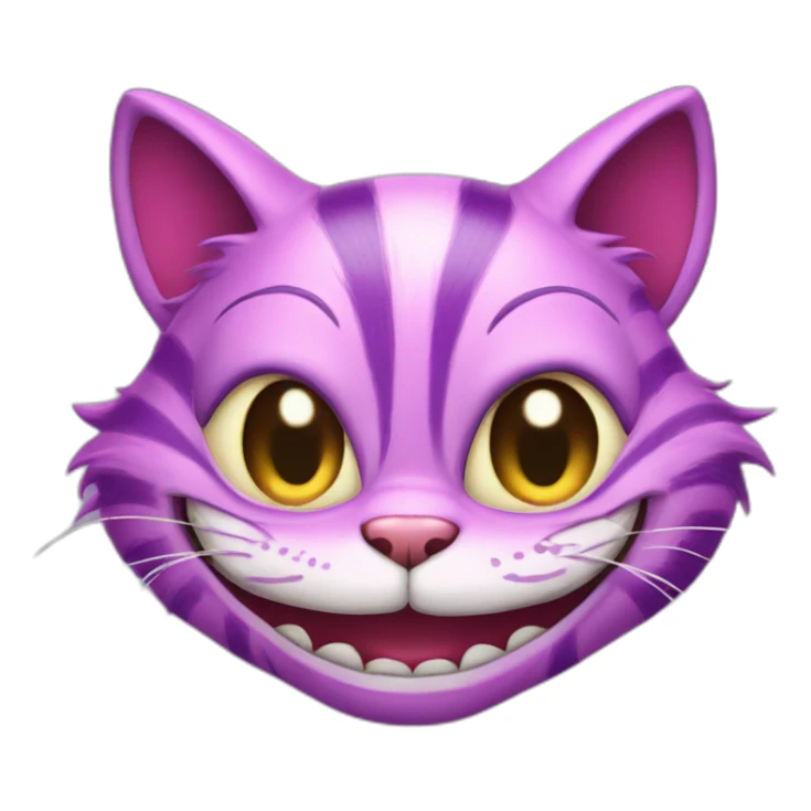 Cheshire Cat pink and purple cartoon sticker