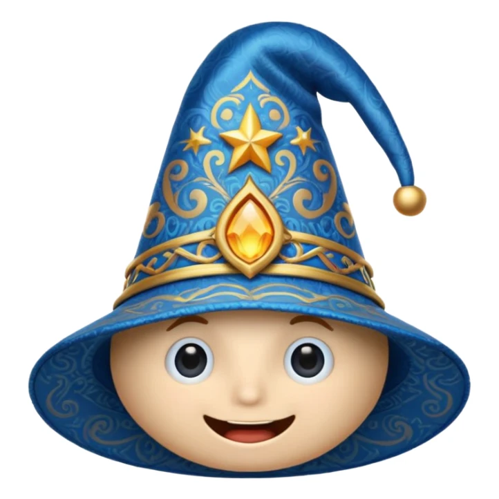 animated talking magical hat with wide mouth sticker