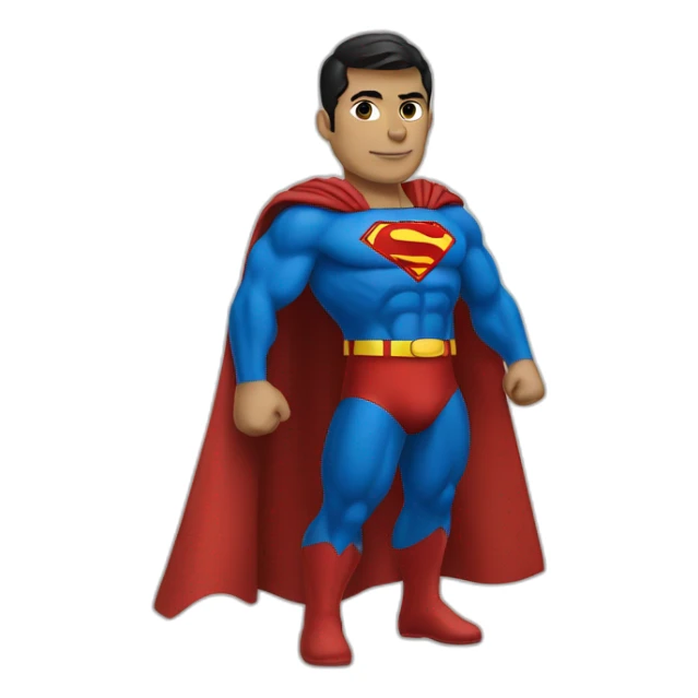 Superman wearing a costume in the Iraqi flag sticker