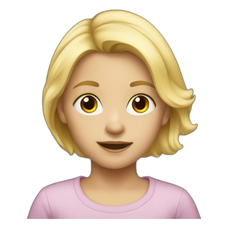 blonde hair young child sticker