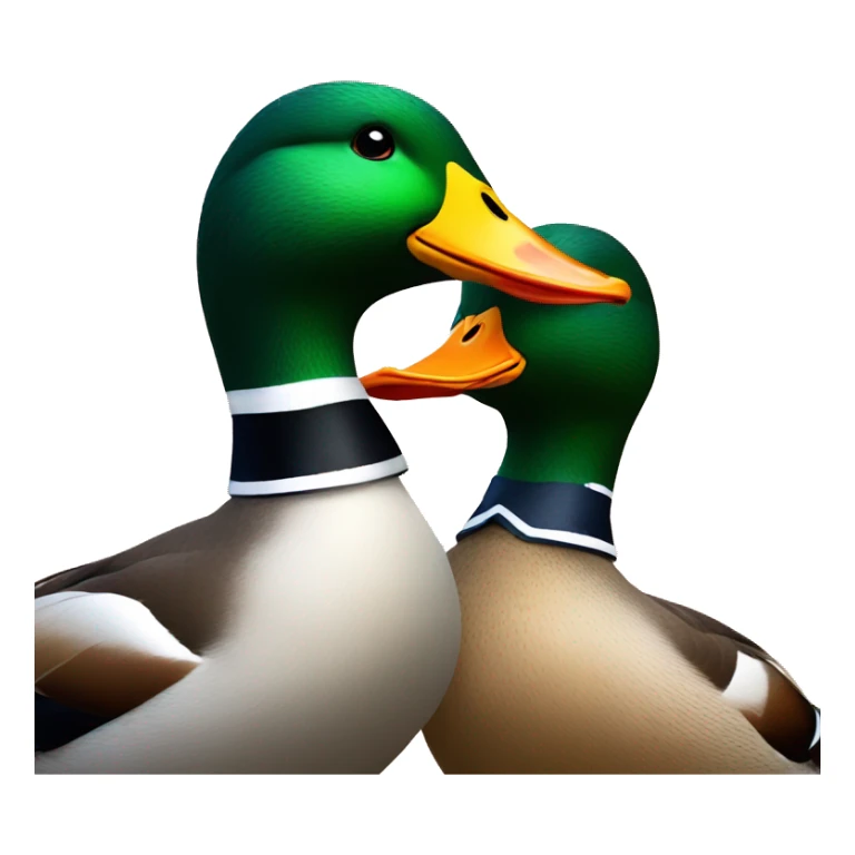 a male and a female mallard ducks in love sticker