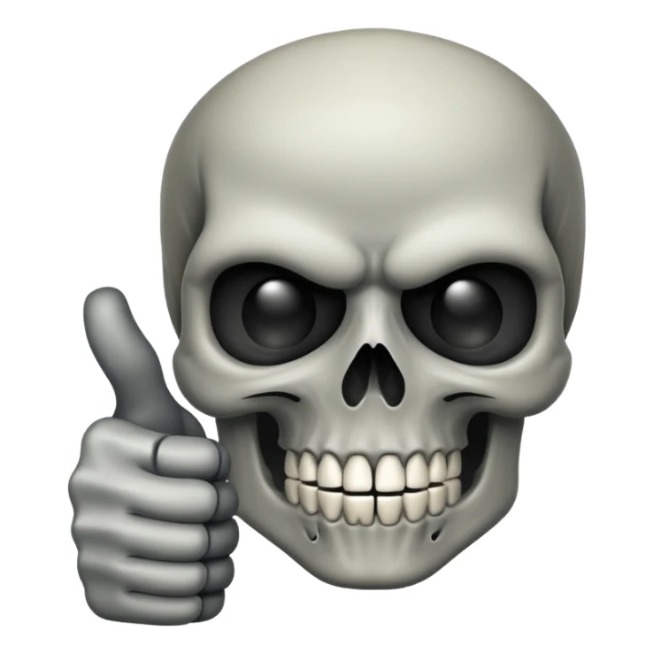 Skull punisher giving thumbs up sticker