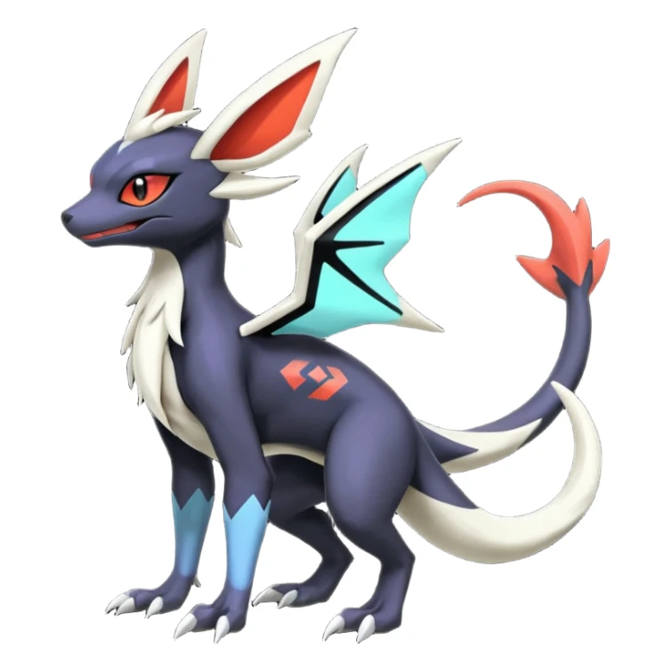 Salandit-Noivern-Umbreon-Silvally-fusion (full body) sticker