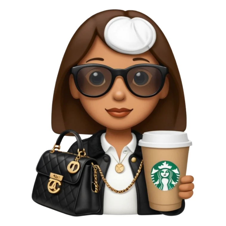 snoopy in a desk with starbucks and his chanel purse sticker