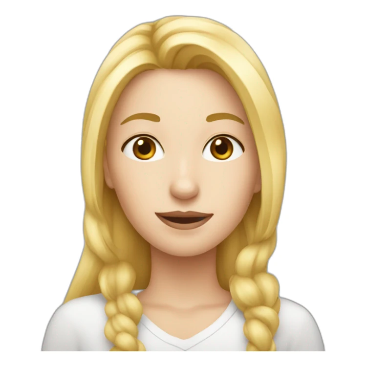 Une blonde qui fait un câlin à un chat sticker