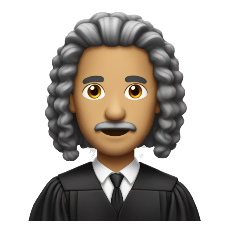 judge with hair sticker