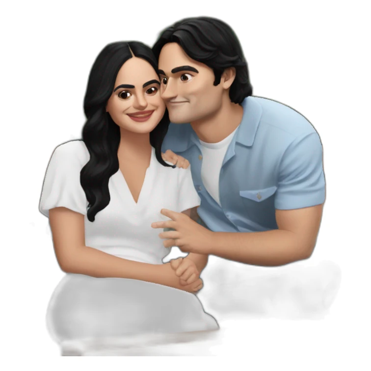 Madeleine petch avec Camila Mendes qui s'embrassent sticker