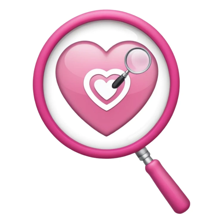 mix light pink dark pink and white girly wifi internet logo with a magnifying glass sticker