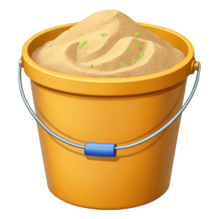 A bucket of sand sticker
