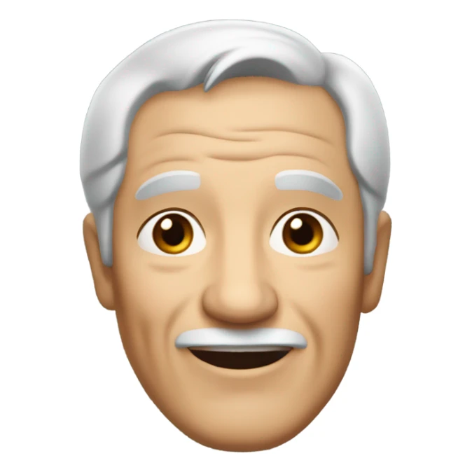 grandpa with black hair sticker