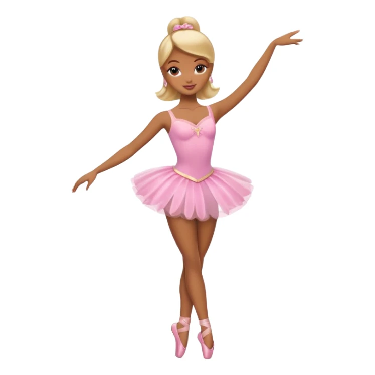 brown skin blonde barbie ballerina  sticker