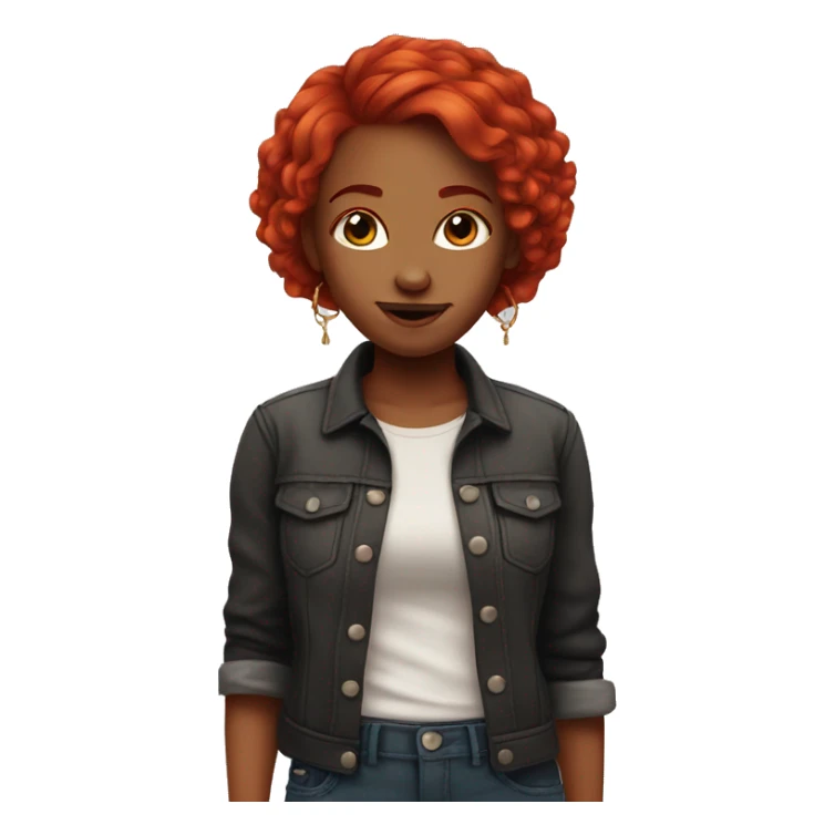 Red Hair Girl with Piercings sticker