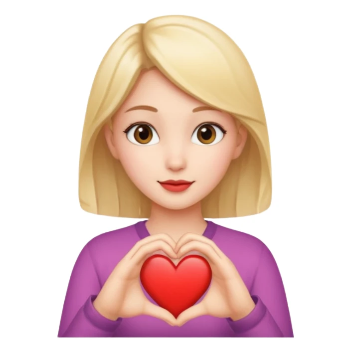 Heart hand girl  sticker