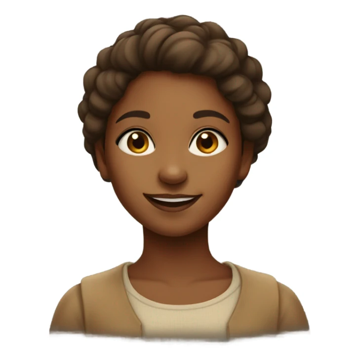 Pretty portrait of a brown skinned girl sticker