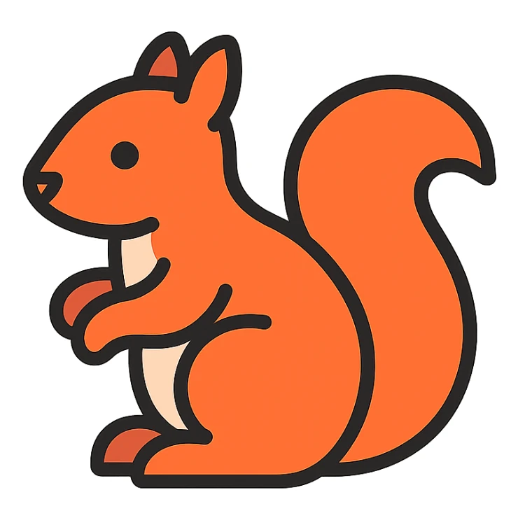 A squirrel sticker