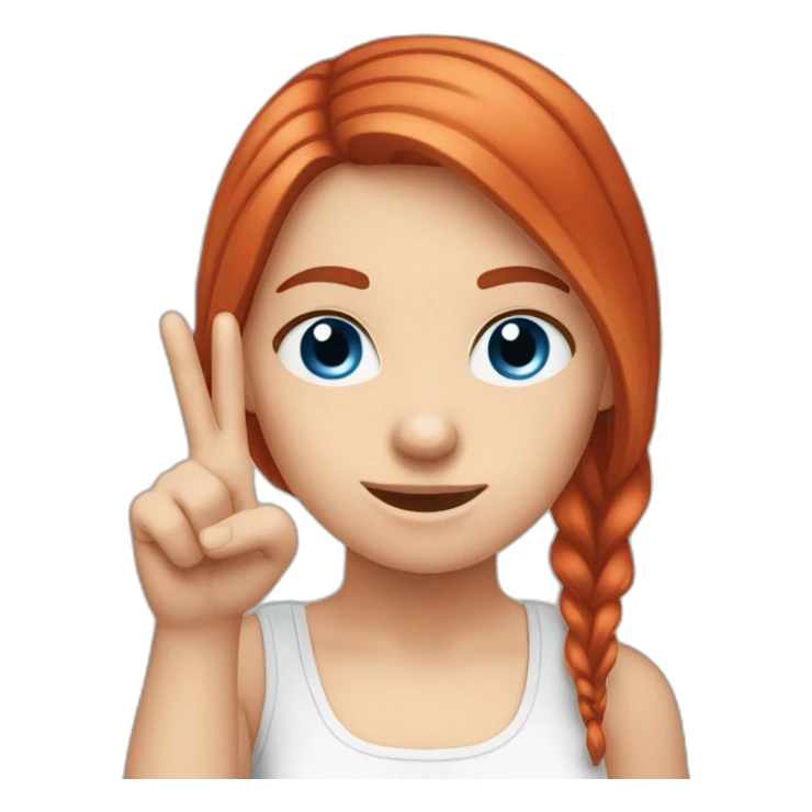 white-girl-red-hair-blue-eyes-pointing-finger-surprise sticker