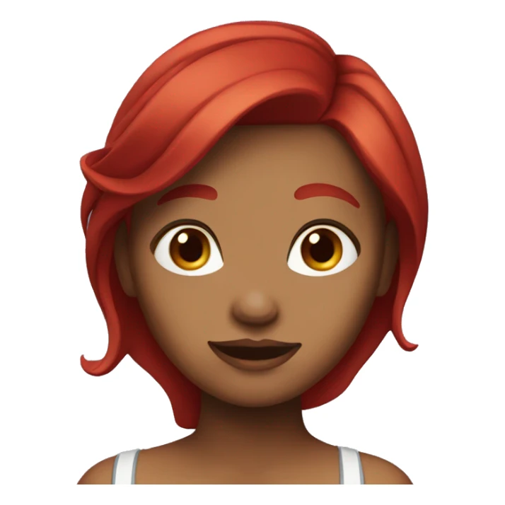 A girl with red dark cherry hair sticker