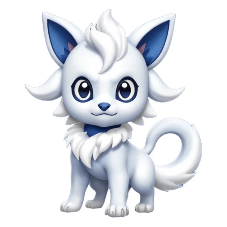 Absol-Meowstic-Fakémon-hybrid-creature (full body)  sticker