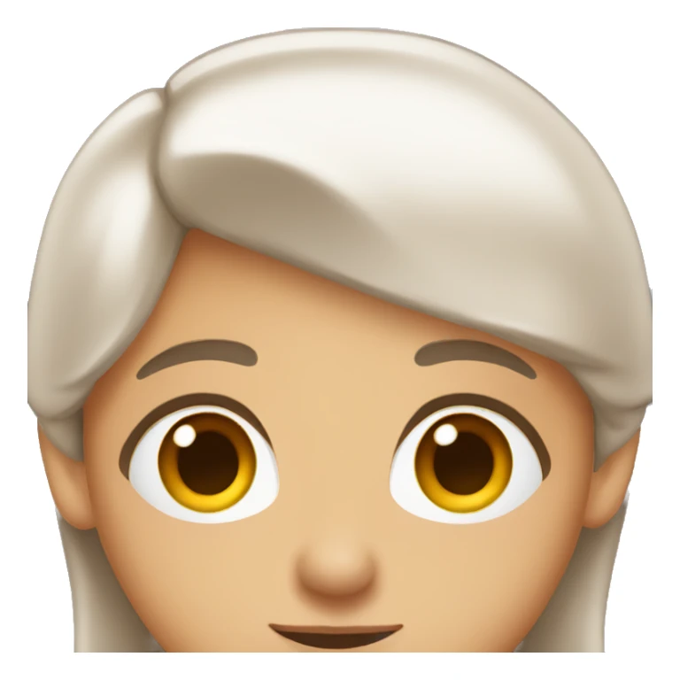 Stuardess with brown hair and brown eyes sticker