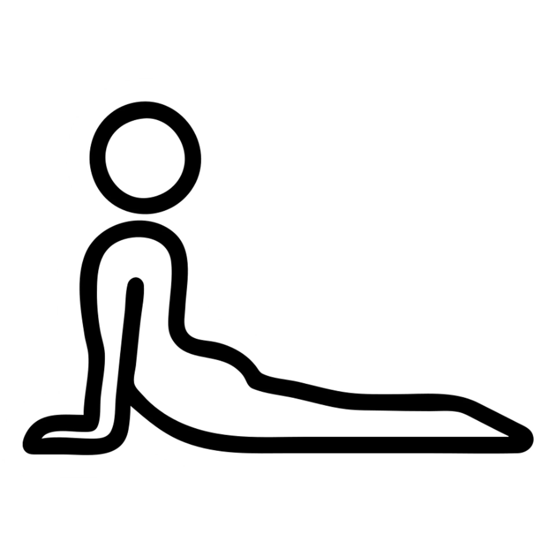icon on the theme of yoga cobra poses classes.  sticker
