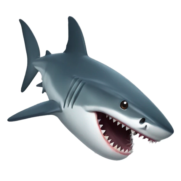 Shark eating sticker