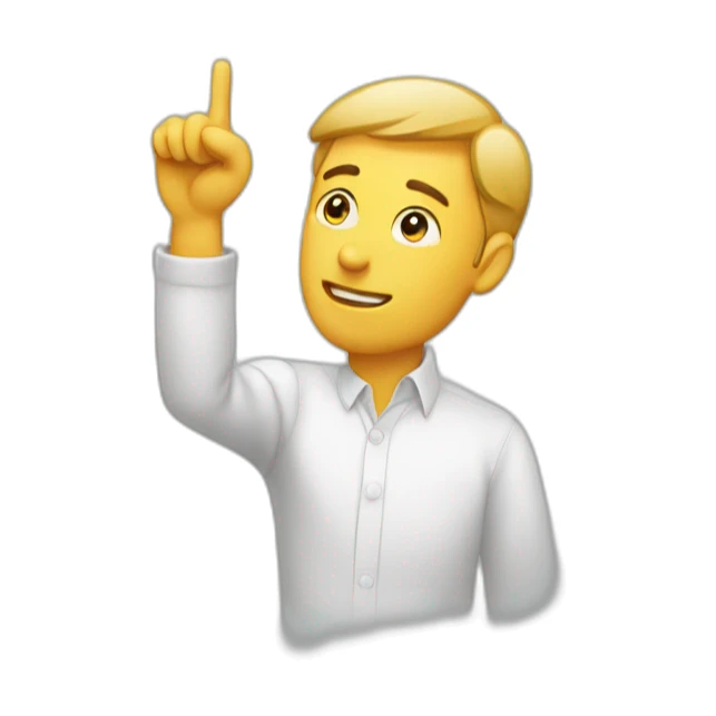 Men which make the lettre L with his finger on in head sticker