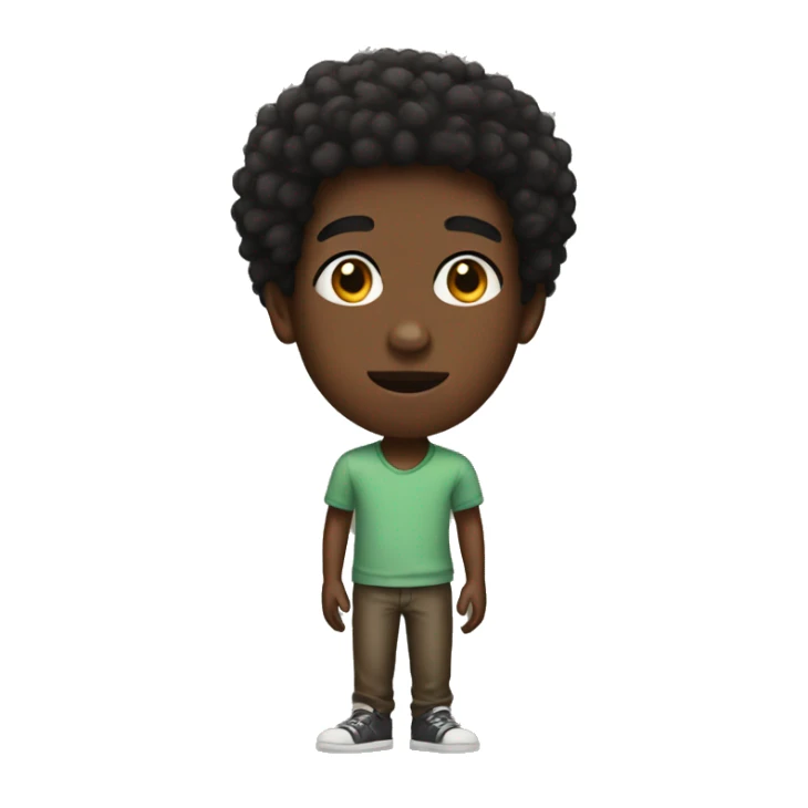 Skinny Black Boy with short afro sticker