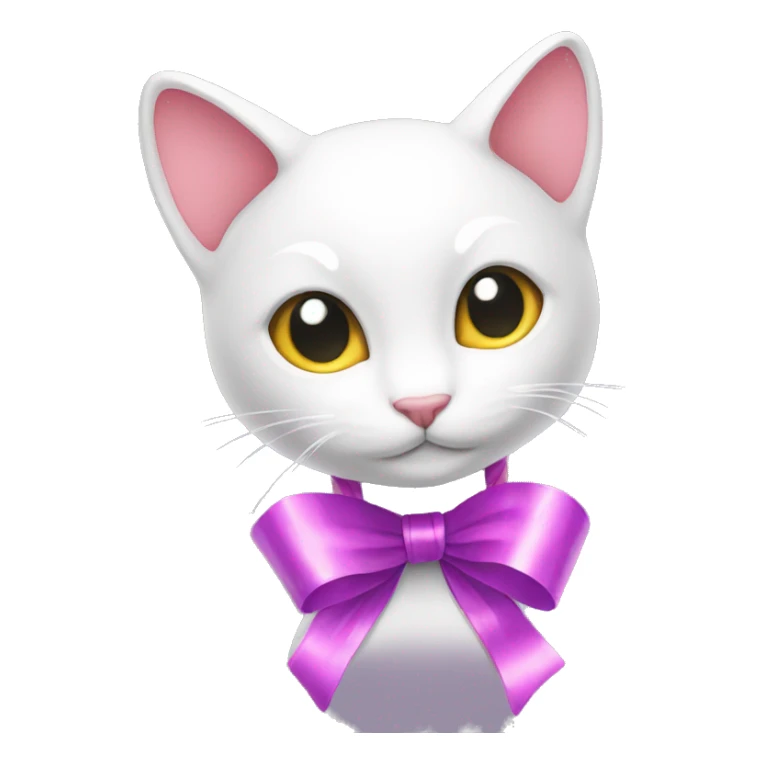 Shiny colorful Mew with ribbons sticker