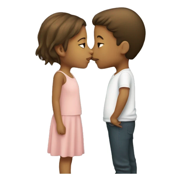 Boy and girl kiss sticker
