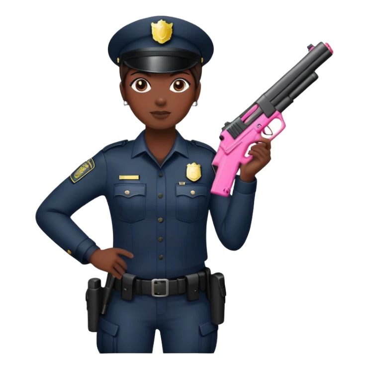 Black Uniform - Anti-Terrorism Police - Pink Gun sticker