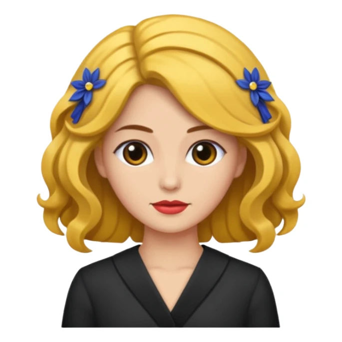 mujer con el pelo recogido para ceremonia sticker