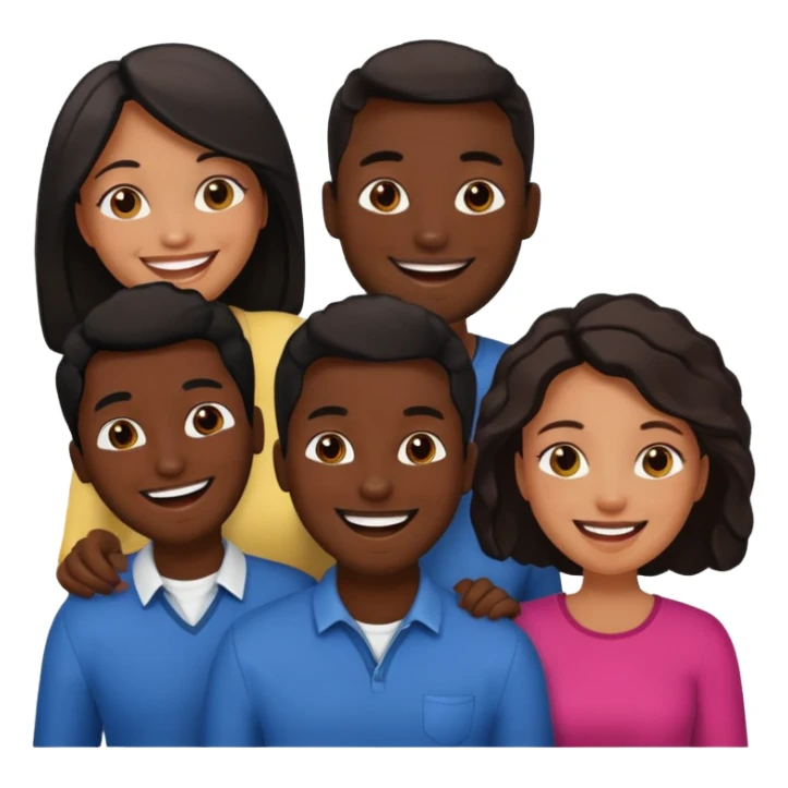 Foursome mmff emoji of black people enony sticker