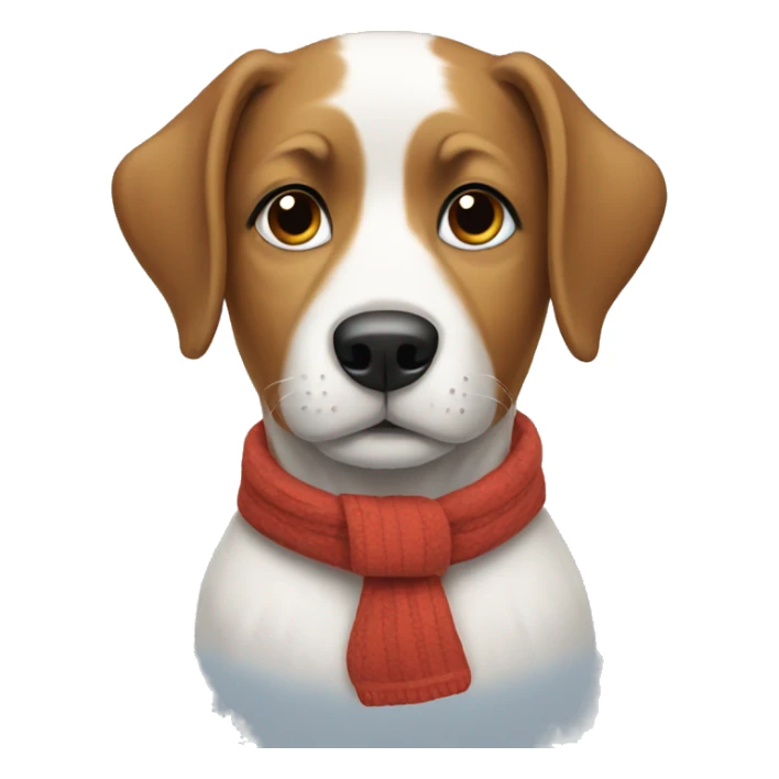 Dog wearing a shirt in winter  sticker