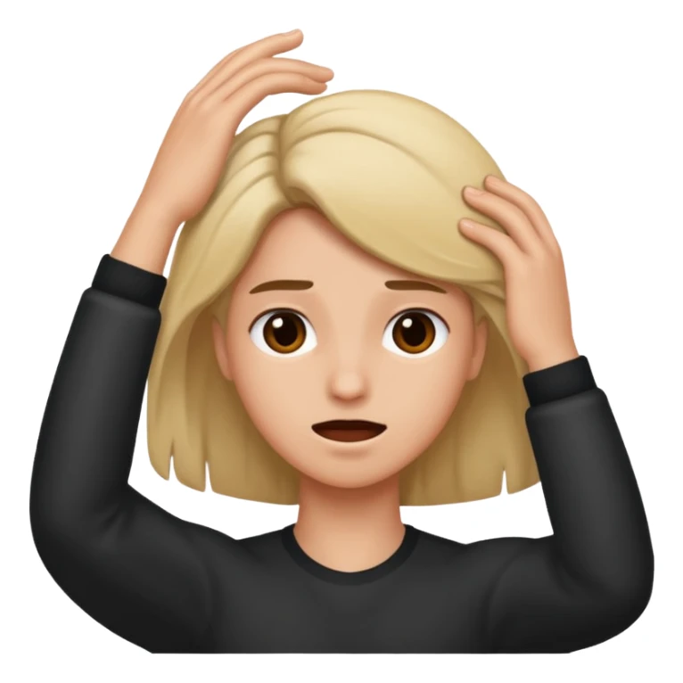 Pulling hair sticker