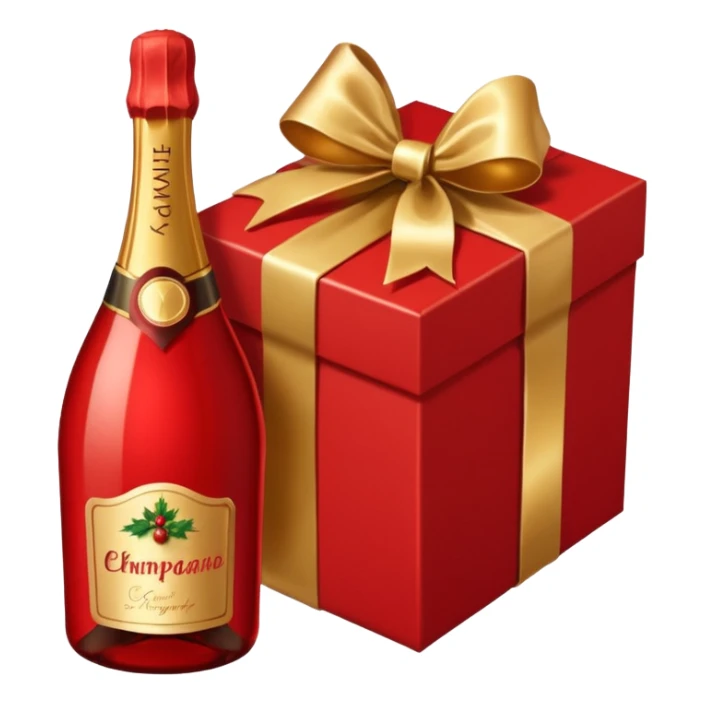 pacco natalizio panettone più spumante sticker