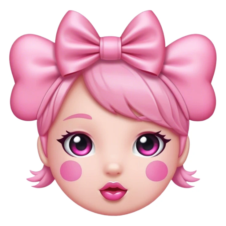 pink coquette baby pink bow  sticker