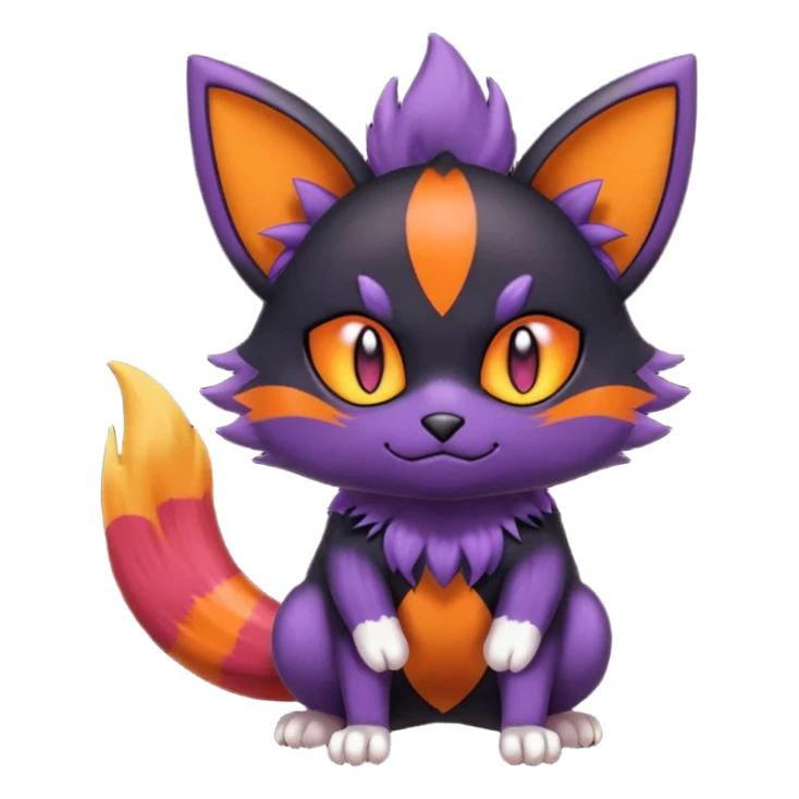 Noibat-Litten-Torracat-fusion-Fakemon-Pokémon-creature  sticker
