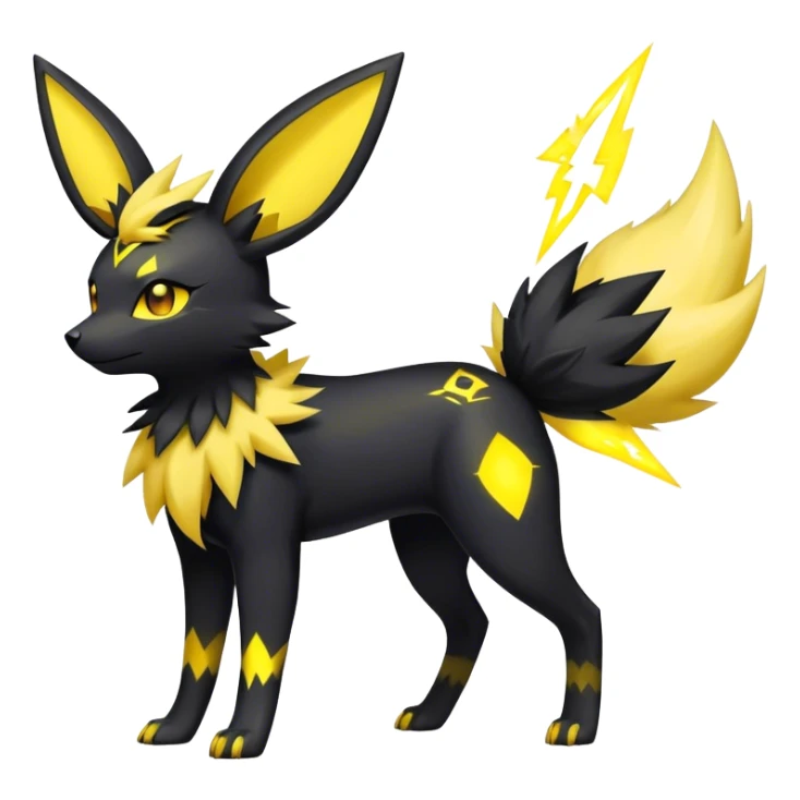Umbreon-Jolteon-Fakemon-hybrid -fusion- full body sticker