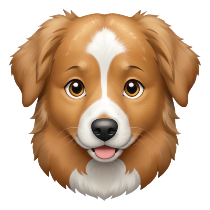Australian Shepherd golden retriever tan eyebrows  black and speckled grey fur on chest. "No white" sticker