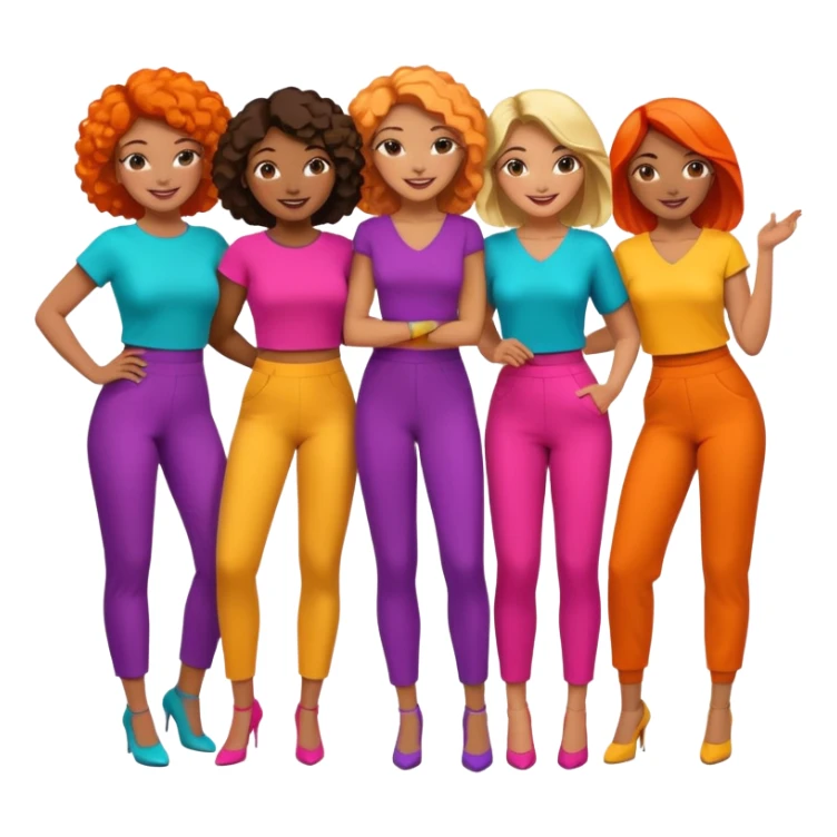 Create an emoji of  women Personal Color sticker